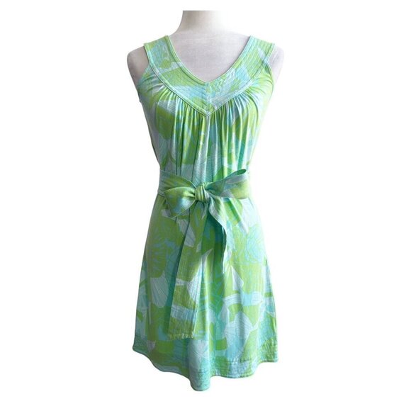 Lilly Pulitzer Nadja Dress Printed Jersey Sleeveless Tropical Floral Womens XS - Picture 2 of 10